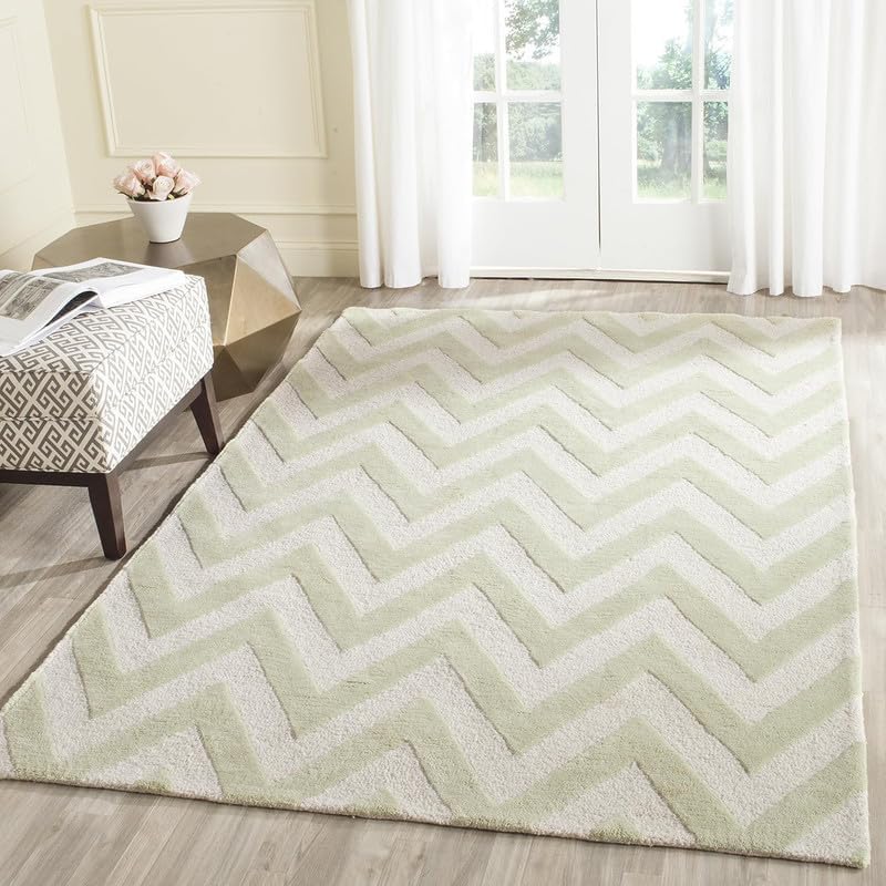 Cambridge Collection Handmade Chevron Wool Premium, Ideal for High Traffic Areas in Entryway (8x11 Feet)