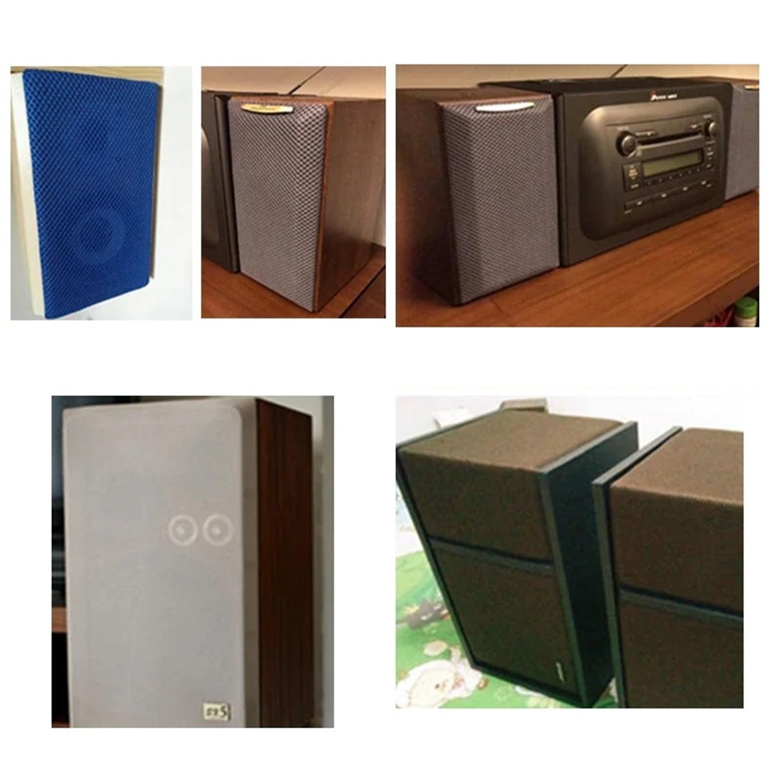 Tela de Malla para Altavoces，Tela Antipolvo Rejilla de Altavoz de Tela, Malla Transpirable 3D elástica(1 Light Gray,160x90CM)