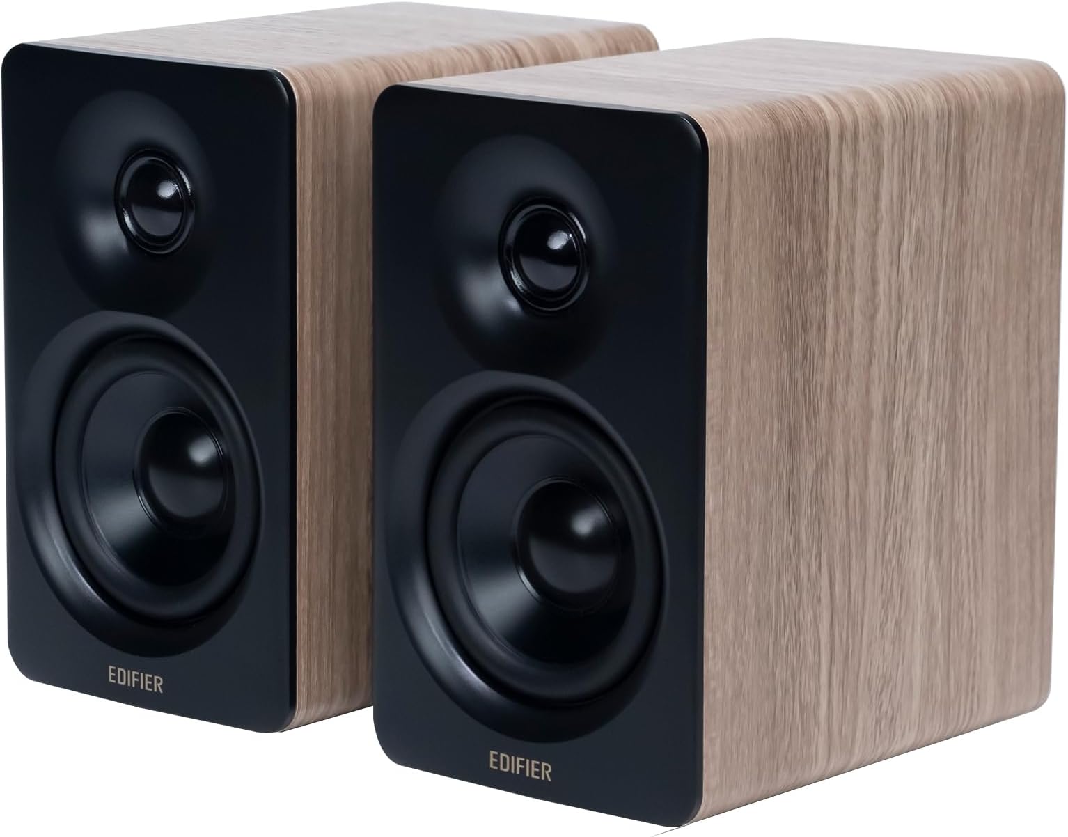 Edifier M60 Multimedia Speaker Bluetooth 5.3, 66W RMS, High-Resolution Audio & Hi-Res Wireless Audio, LDAC,3" Mid Bass & 1" Tweeter, USB-C & Aux Inputs, Compact Desktop Speaker (Oak)