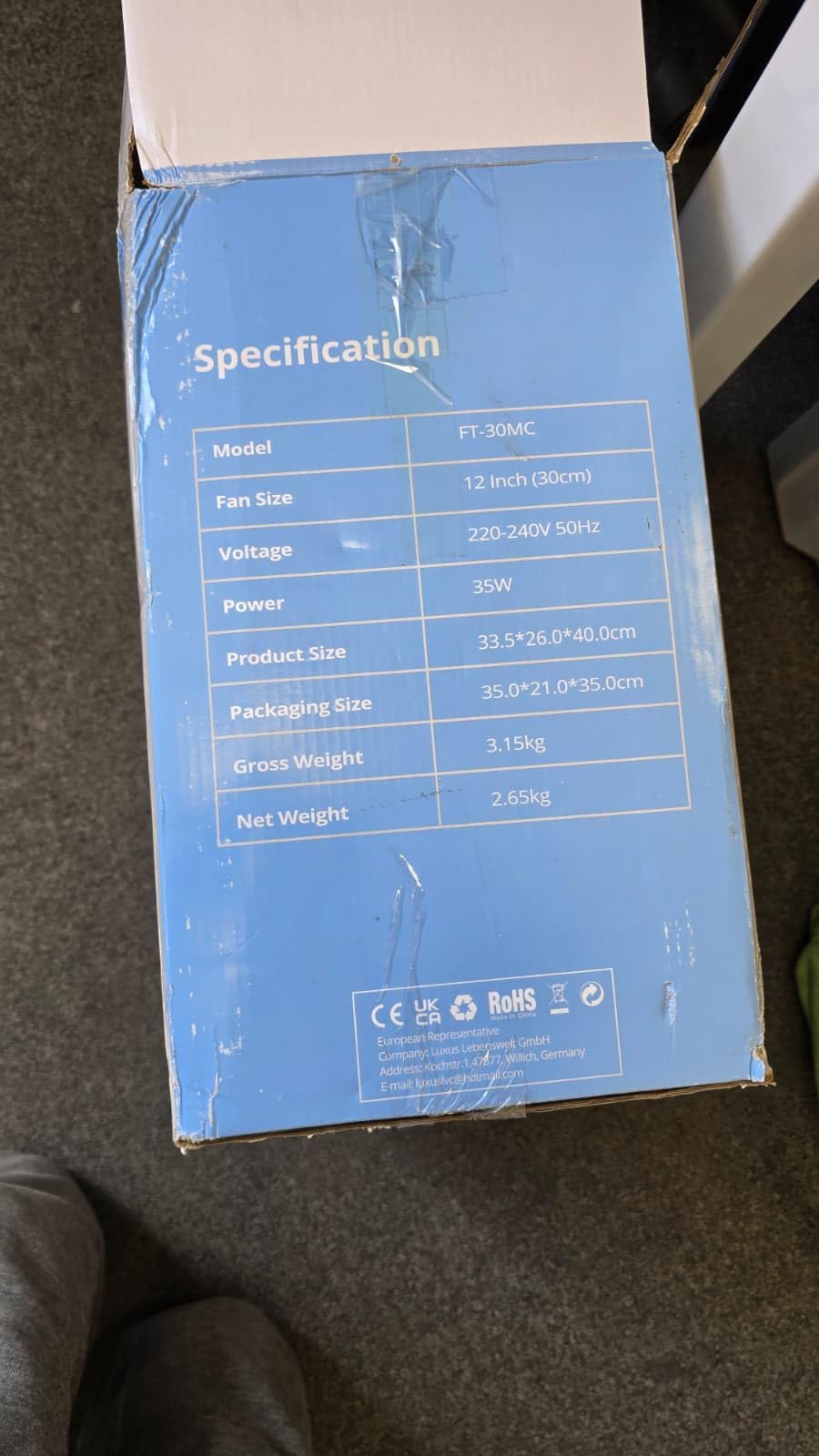 Senelux 30 cm (12 Zoll) Chrom-Tischventilator, 3 Geschwindigkeitsstufen, leiser Betrieb, oszillierend, stabiler Standfuß, Tisch-/Nachttischventilator, Retro-Chrom-Design, ideal für Zuhause und Büro