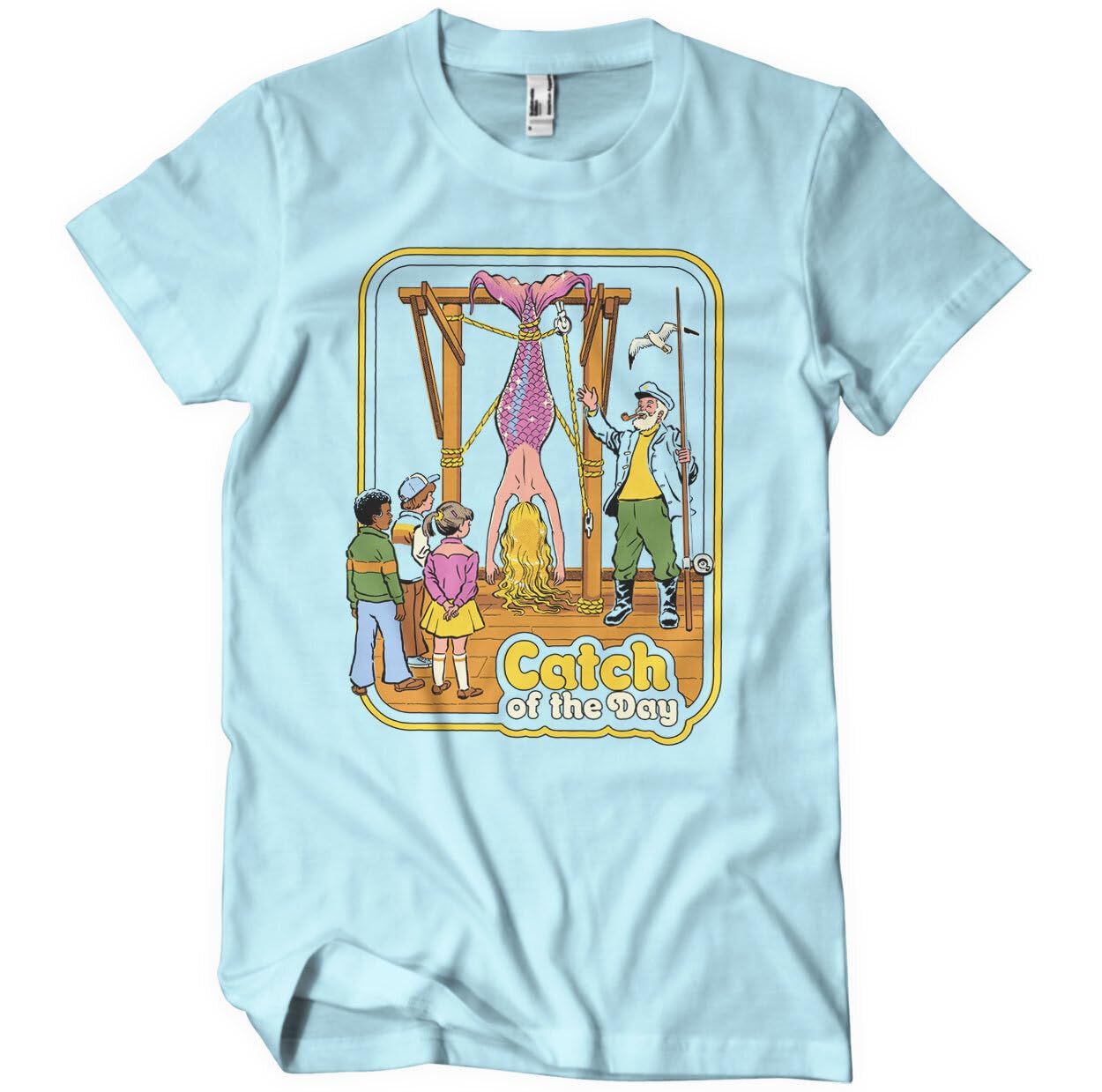 Steven Rhodes Men's Sky Blue Officially Licensed Catch Of The Day T-Shirt (Sky Blue), X-Large