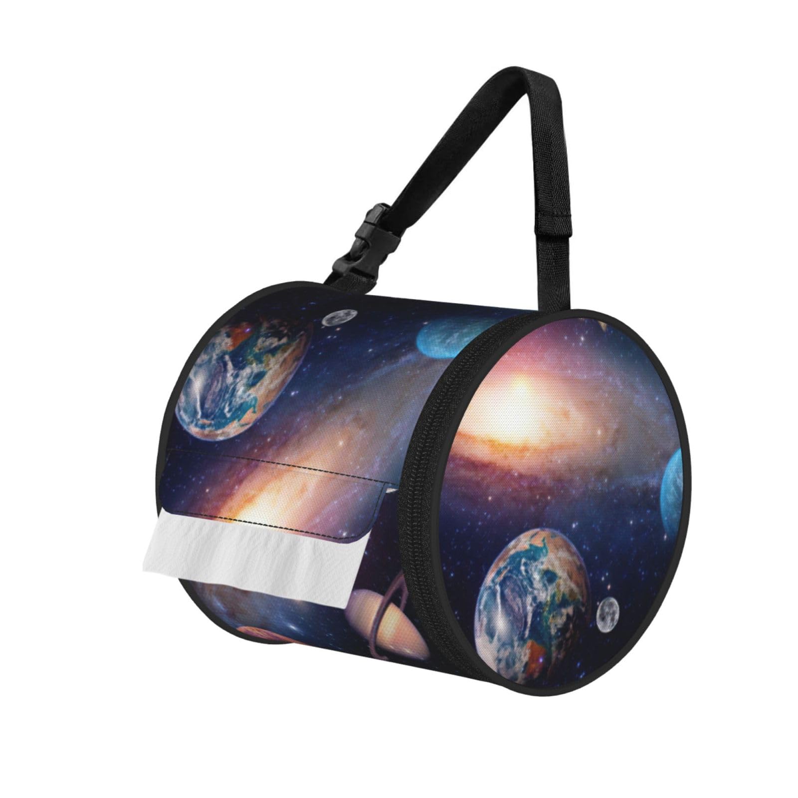 Universe Galaxy Outer Space Print Fashion Tissues Organizer Box, Hanging Tissue Holder For Purse Coins For Car Office Daily Outing