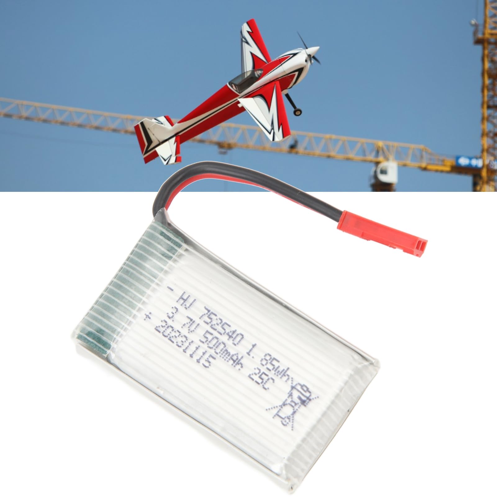 Batterie LiPo 3,7V 500mAh Avec Prise XH2.54 - Pour Drone X5C Et Accessoires - Rechargeable Et Légère - 5
