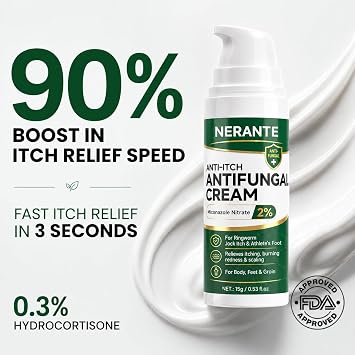 Miconazole Nitrate 2% Antifungal Cream for Skin, Ringworm Cream