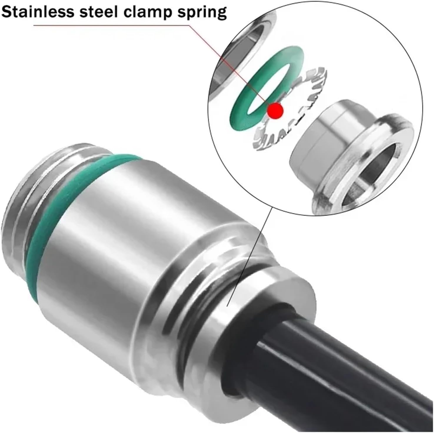 Stainless Steel 304 POC-G Internal Hexagonal External Thread Straight Joint, Pneumatic Gas Pipe Quick Insertion Straight Fitting(POC12-G03)