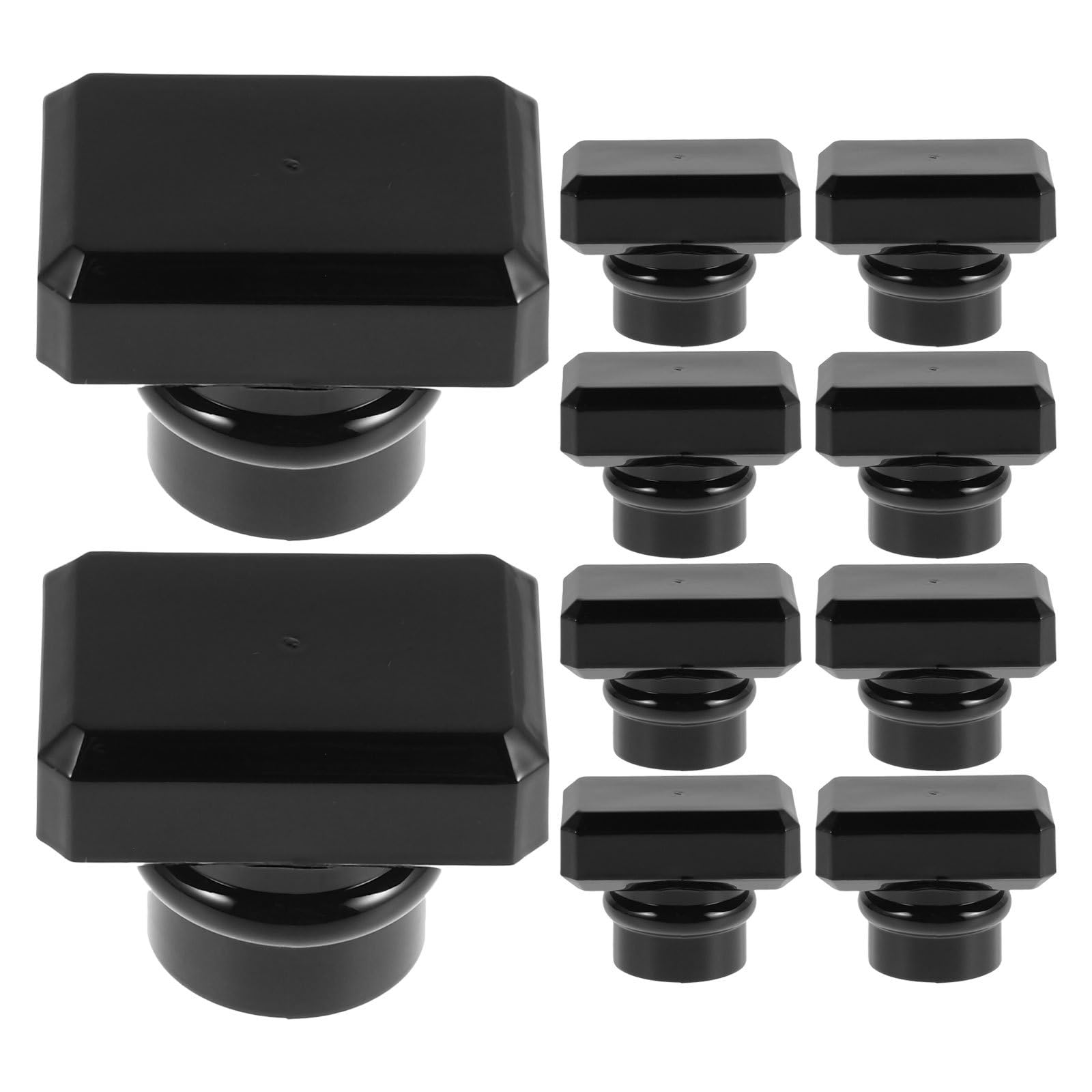 Bouchons pour flacon de parfum carrés noirs x10 hermétiques
