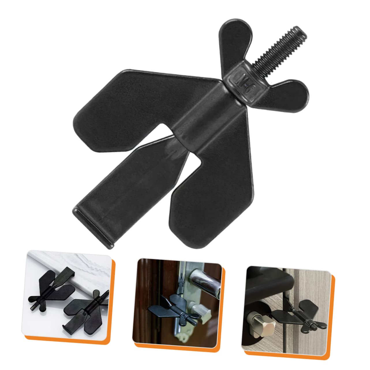 Angoily 3 Piezas Tope De Puerta Antirrobo Topes De Puerta De Seguridad Cerradura De Puerta Portátil Cerradura De Puerta De Seguridad Para El Hogar Casillero De La Puerta Acero Inoxidable