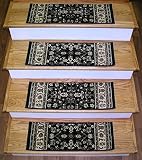 148709 - Rug Depot Traditional Oriental Non Slip Carpet Stair Treads - Set of 13 Treads 26" x 9" - A