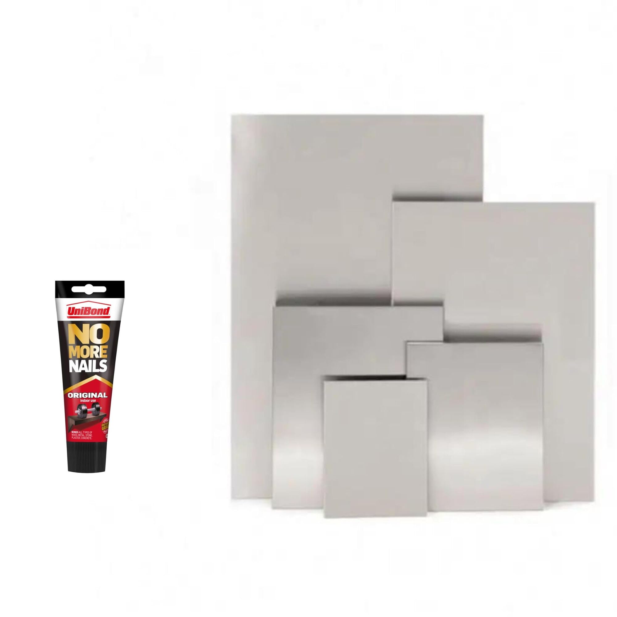 Brushed Stainless Steel Magnetic Notice Memo Board - Screw on Glue on A1 A2 A3 A4 Custom Pieces Available