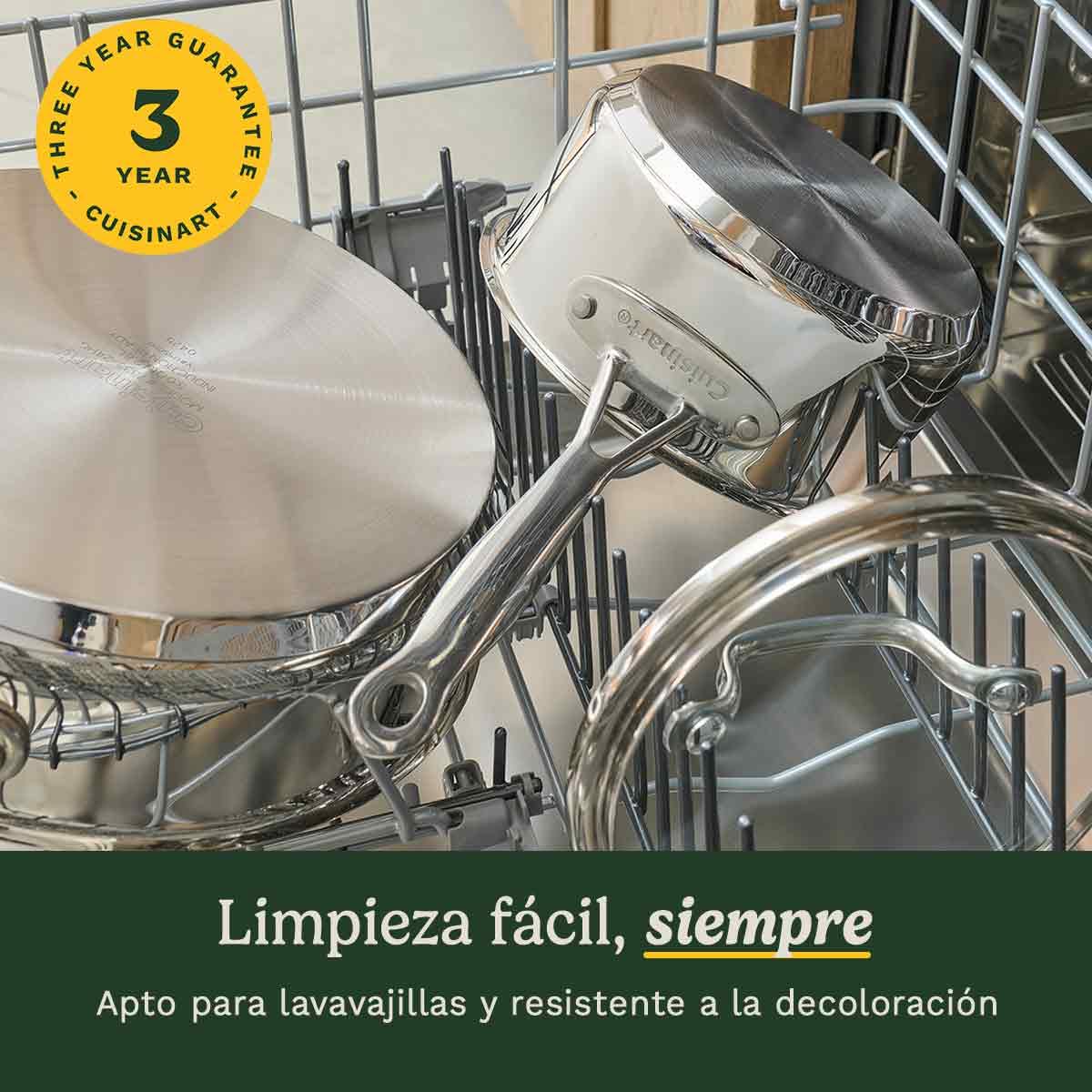 Cuisinart® Chef’s Classic™ batería de cocina 11 piezas | Inducción | Base de aluminio | Mangos Cool Grip™ | Medición integrada | Lavavajillas | Acero inoxidable