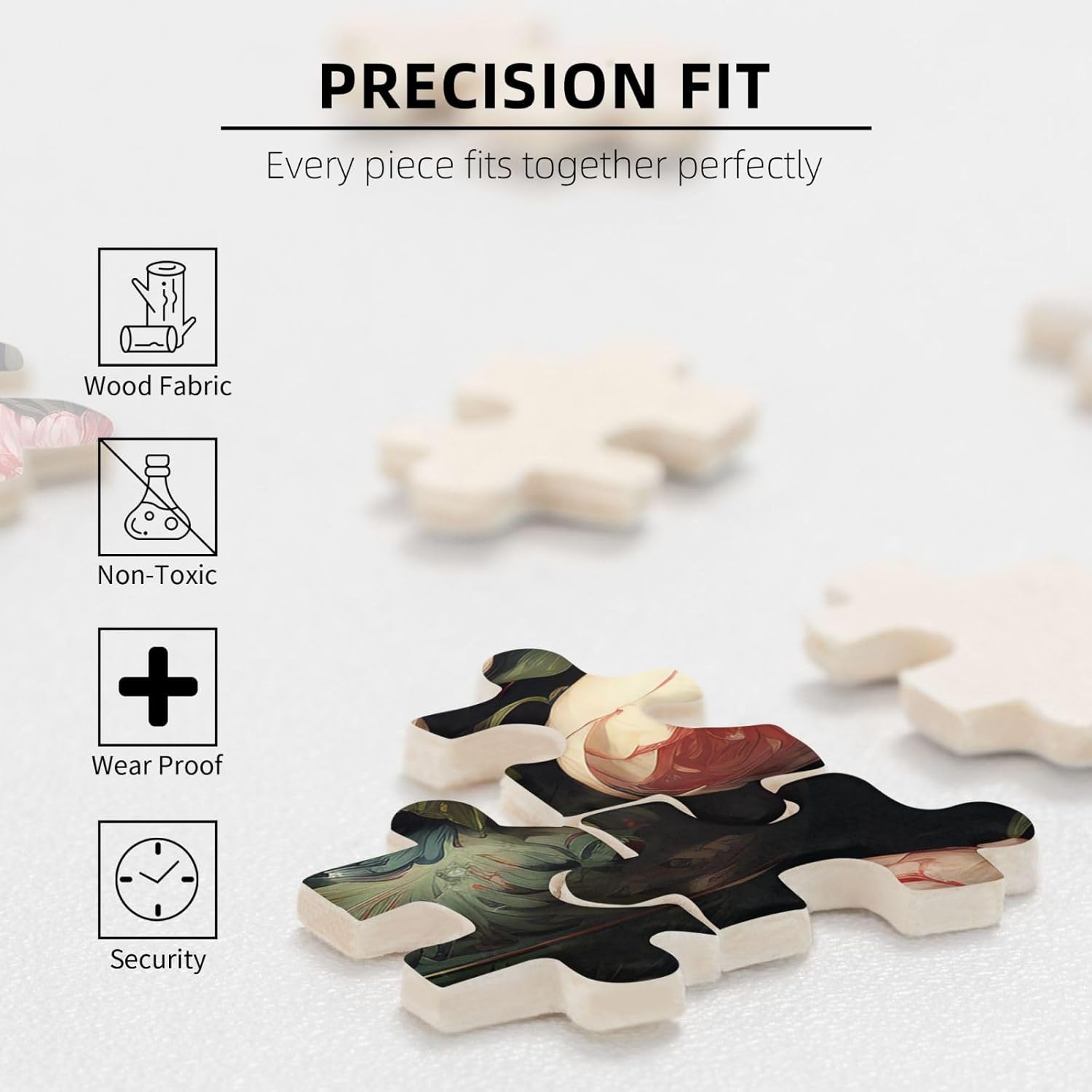 Puzzles 1000 Pieces Personalized Jigsaw Puzzles Bowl with Peonies and Rose Photo Puzzle Challenging Picture Puzzle for Adults Personaliz Jigsaw with Storage Bag (19.7" x 29.5")
