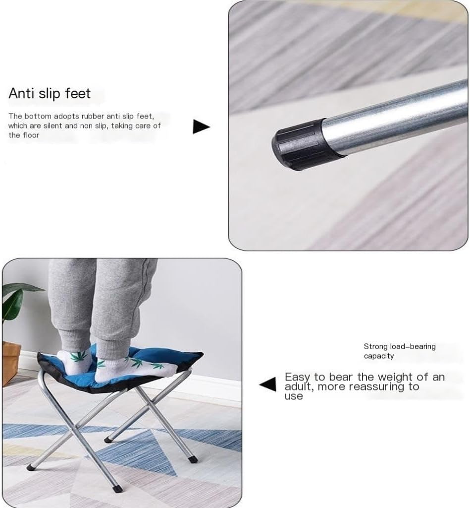 Camp Stool Mazar Lunch Break Outdoor Fishing Heightened Footstool Dormitory Small Stool Office Foldable Footstool Camping Stool(Orange)