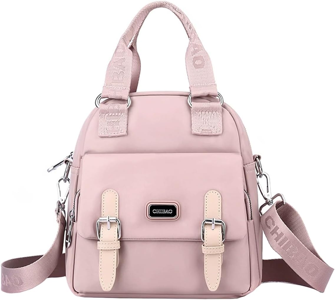 Small Nylon Backpack For Women 9.4 Inch Lightweight Resistant Magnetic closure Mini Travel Daypack Purse