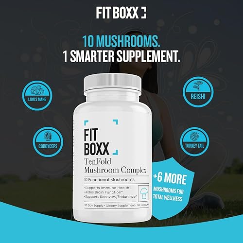 Miniatura 4 de Complejo de hongos TenFold - 10 hongos funcionales con melena de león, reishi y cordyceps - Apoyo inmunológico diario, enfoque cerebral, energía