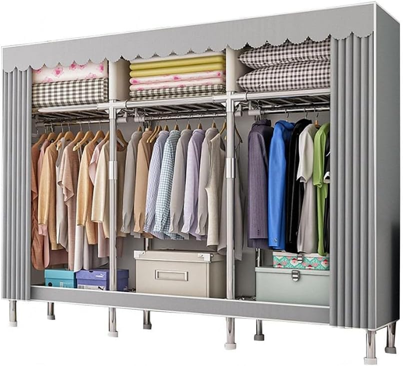 Armario portátil de lona organizador de ropa modular para ahorrar espacio en casa