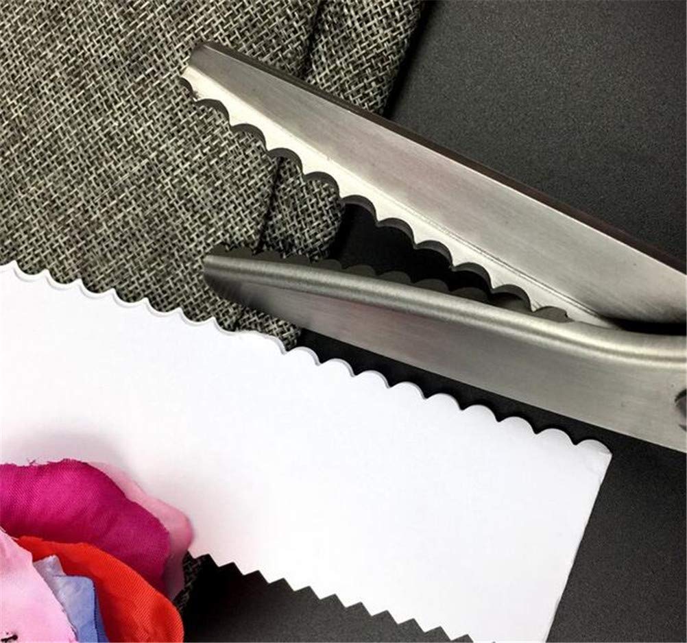Professional Pinking Shears, Comfort Grip Handle Stainless Steel Dressmaking Scissors Sewing Art Craft Cut Tool - Image 3