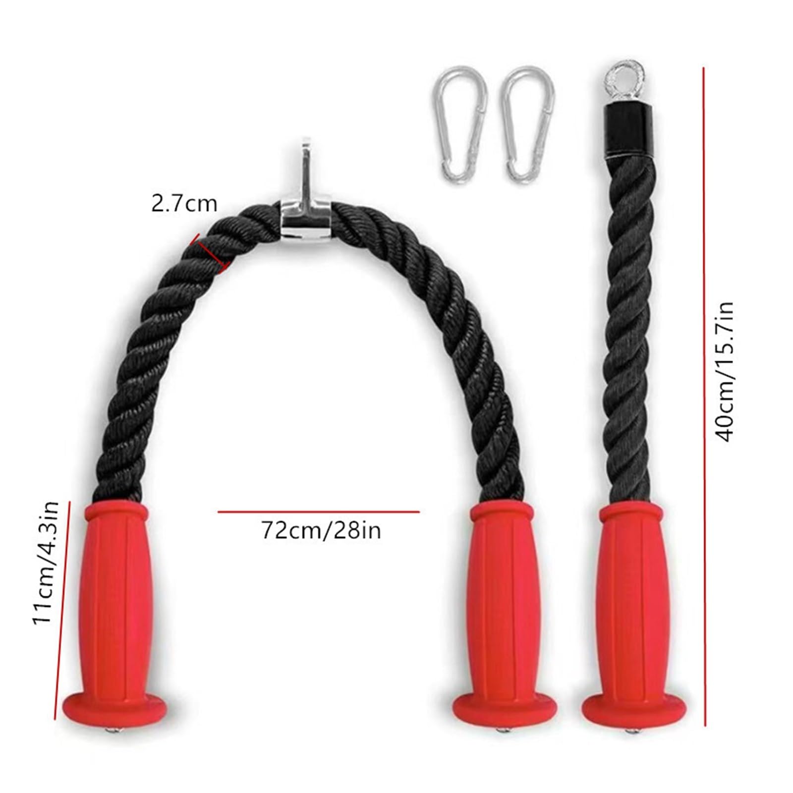 Corde for tricipiti Attacco for Cavo Antiscivolo Attrezzatura for Palestra o Uso Domestico for Esercizi di Bodybuilding e Allenamento in Palestra