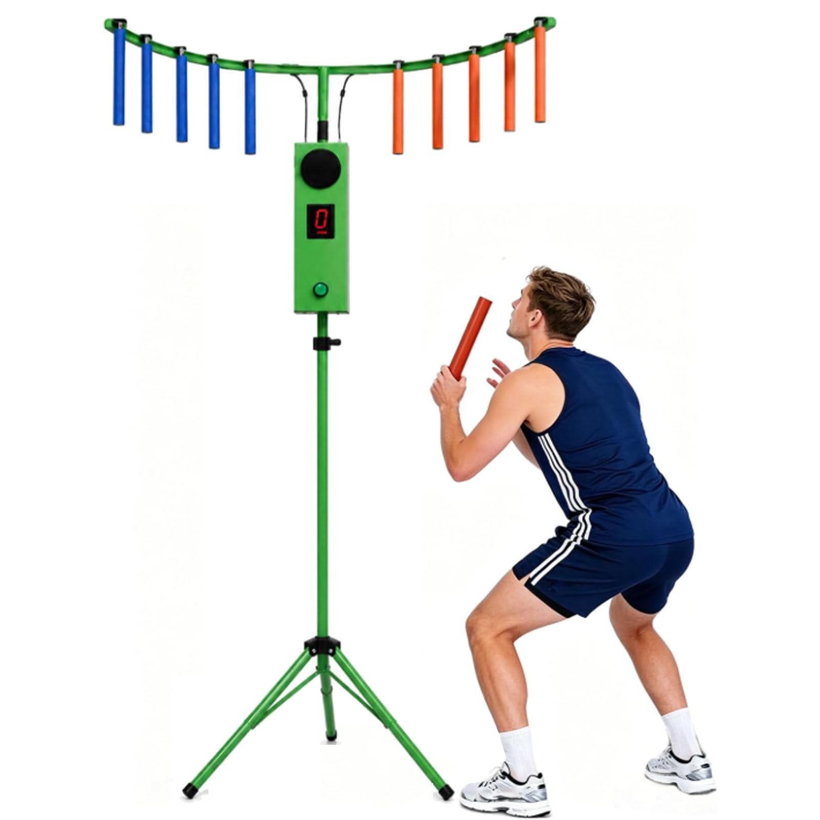 Oiyekntd Hand Eye Coordination Training Catching Stick Game Reflex Sticks, Catching Stick Arcade Game for Party, Business and Family Game Night, with LED Light & Music Reaction Green