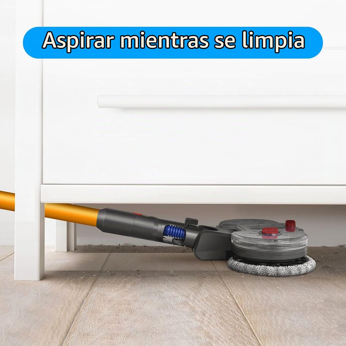 Cabezal de Fregona Eléctrica para Dyson V12/V10 Slim | Cabezal de Trapeador, Tanque de Agua,12 Almohadillas de Trapeador