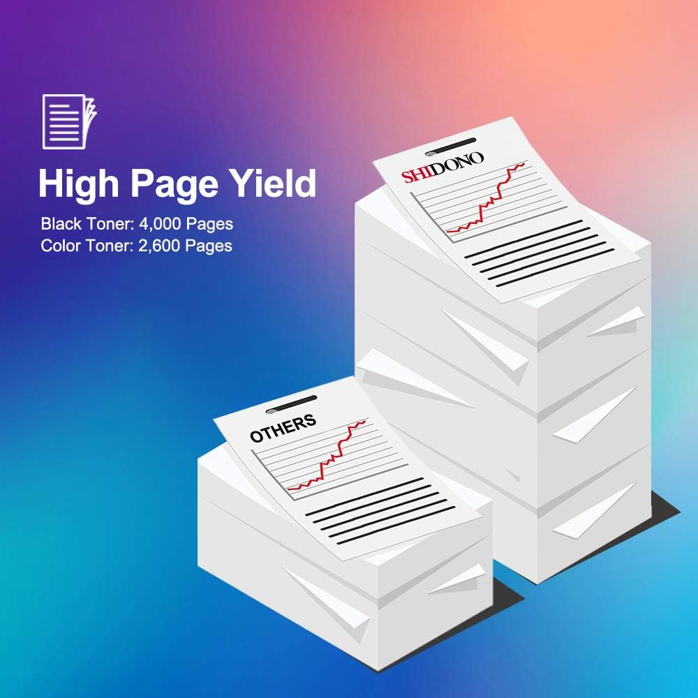 Exclusive Discount 70% Price Shidono Remanufactured Toner Cartridge Replacement for HP 305X 305A Fits with HP Laserjet Pro 400 Color M451dw/M451dn/M451nw/M375nw/M475dn/M475dw Printer,[4-Pack, 1Black/1Cyan/1Yellow/1Magenta]