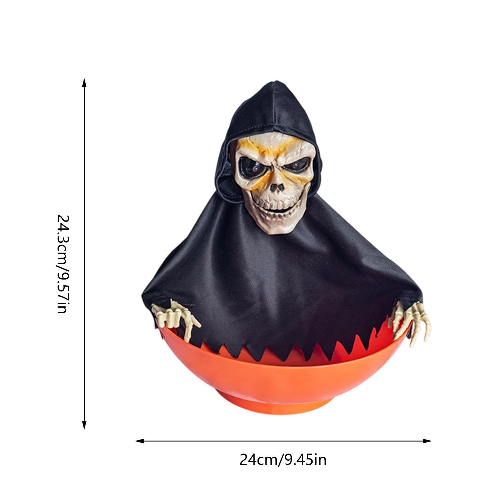 Pojemnik na Cukierki Halloween Krzyczący Szkielet Ozdoba Świąteczna | Krzyczący Pojemnik Na Słodycze Dla Domu, Mieszkania, Biura, Akademika, Salonu, Sypialni, Gabinetu, Na Półkę I
