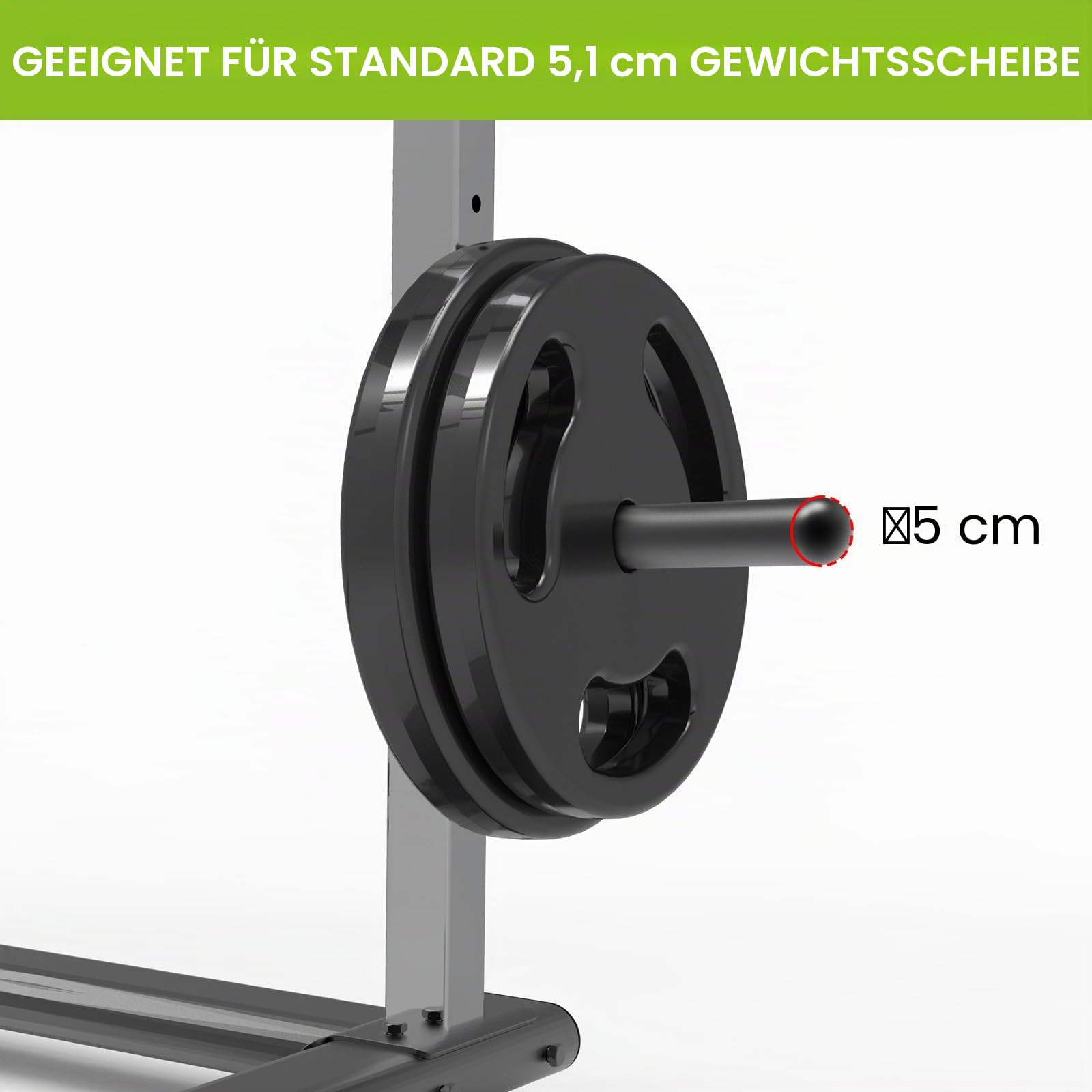 Kipika J-Haken und Hantelscheibenhalter-Set für 2" x 2" und 3" x 3" Power Rack - Squat Rack Aufsätze für Krafttraining und Gewichtsaufbewahrung