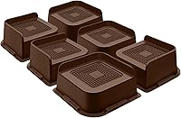 Vista 25 de Elevadores de cama de 6 pulgadas resistentes, elevadores de muebles para cama, escritorio, mesa, sofá, sofá, elevadores de cama de gran