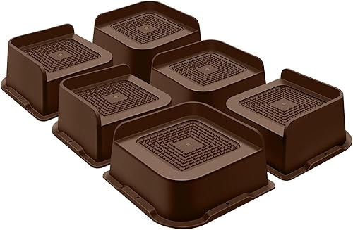 Vista 23 de Elevadores de cama de 4 pulgadas resistentes, elevadores de muebles para cama, escritorio, mesa, sofá, sillón, elevadores de cama de gran