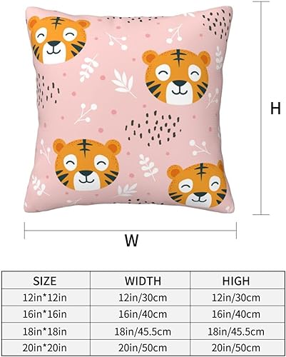 Miniatura 2 de Throw Pillow Covers 12x12 Inch Tiger Forest Animal Cute Decorative Pillow Covers Cushion Covers cojines decorativos para sala Pillow Cases Cute