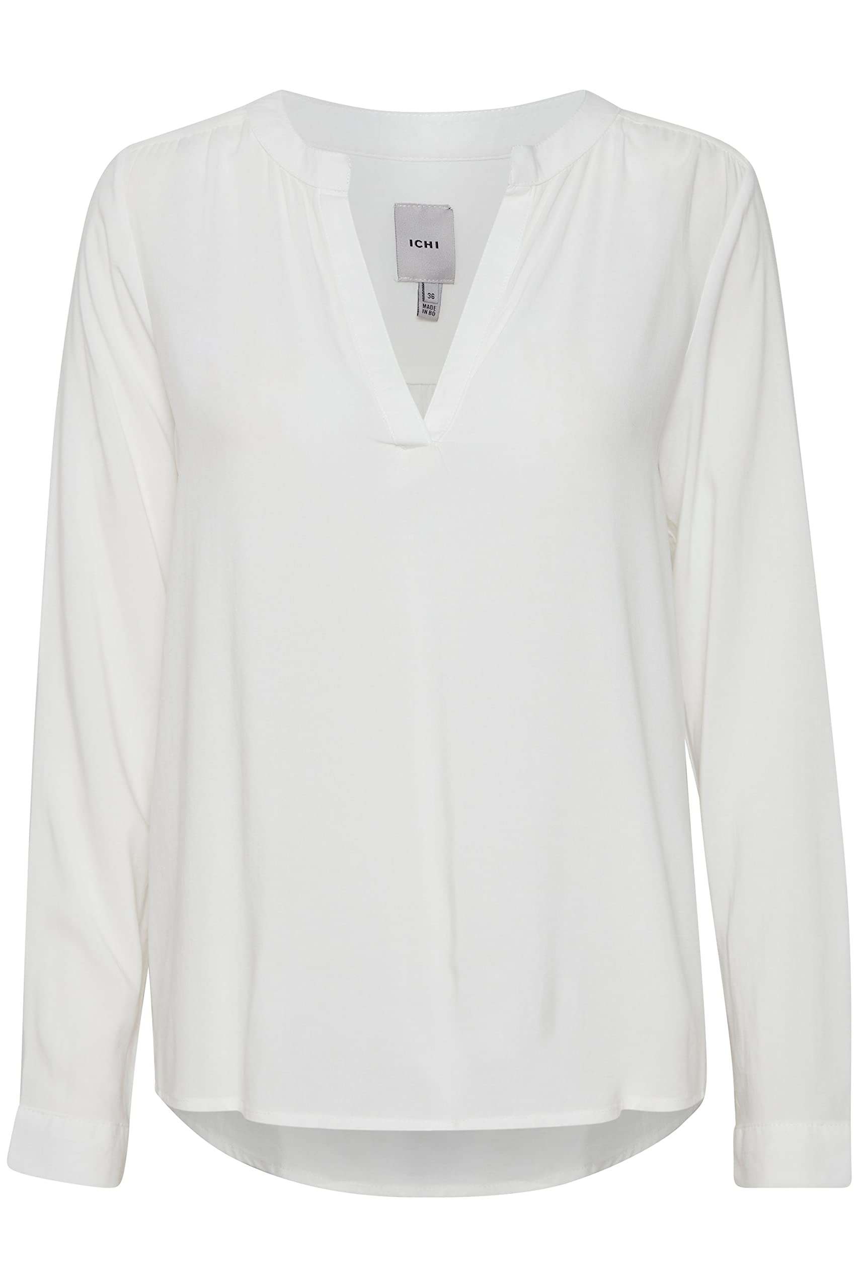 ICHI Women's IHMAIN LS2 Blouse, 114201/Cloud Dancer, 38