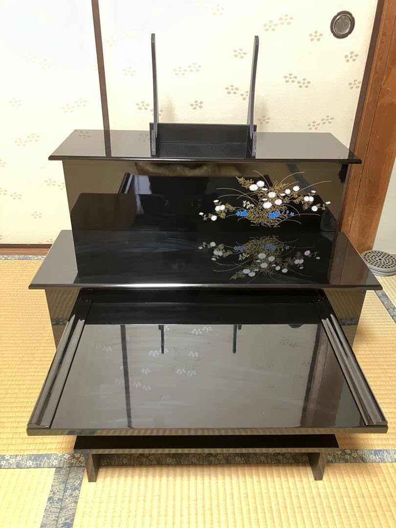 Amazon.co.jp: 後飾り祭壇 黒塗り YMS ジャクセングループ 盆飾り  