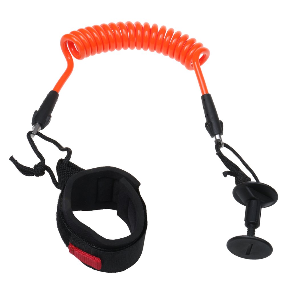 Generic Bodyboard Wrist Coil Leash for Standup Paddle Boarding Surfboarding Surfing - orange
