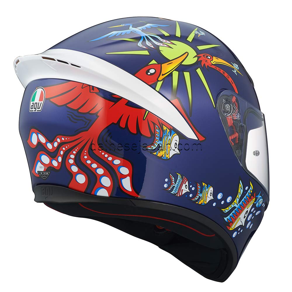 Amazon | [エージーブイ] バイクヘルメット フルフェイス K1 WHITE ZOO