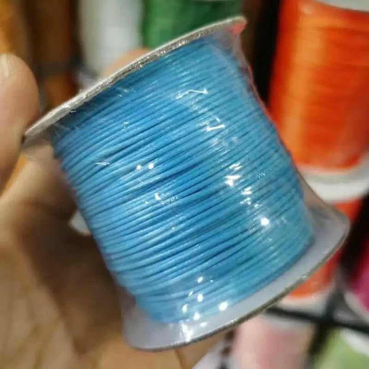 Cordones para Abalorios Hilos, Cuerda de Cera de 0,5/0,8/1,0/1,5/2 mm Hilo de Cera Línea de cordón de algodón for Hacer Hilo de Collar de Pulsera(6,1.5mm 100ma)
