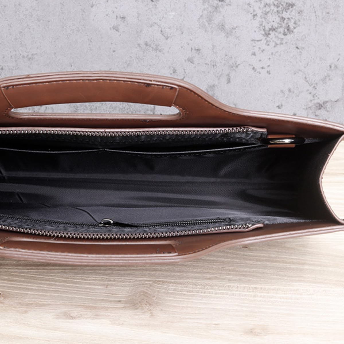 Borsa Portadocumenti da Lavoro in Pu, Valigetta da Uomo Grande Capacità Tracolla, Borsa Portaoggetti per Viaggi D’affari e Attività All’aperto