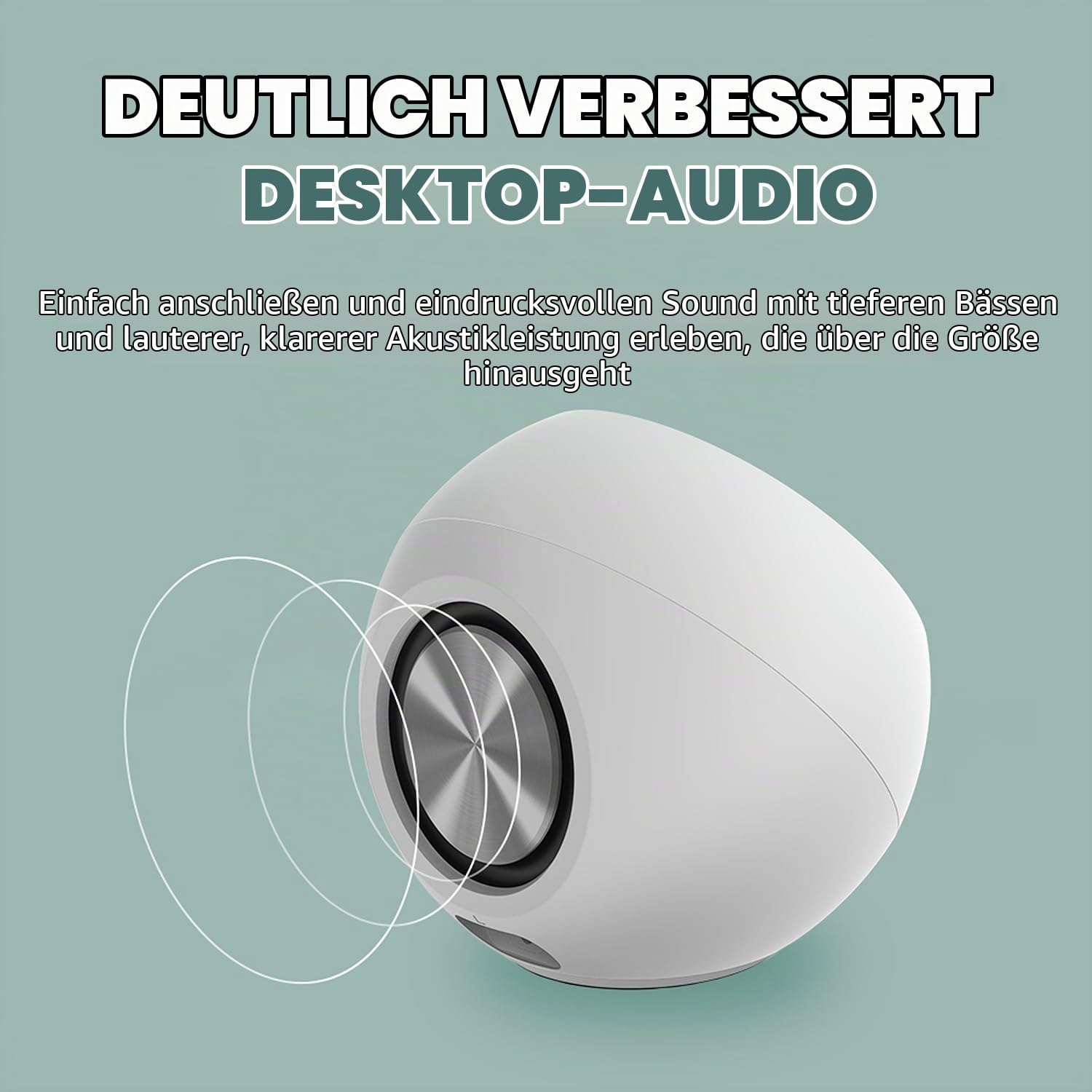 CREATIVE Pebble Pro (Schwarz) USB-C PC-Lautsprecher mit Bluetooth 5.3 und anpassbarer RGB-Beleuchtung, USB-Audio und Headset-/Mikrofonanschluss