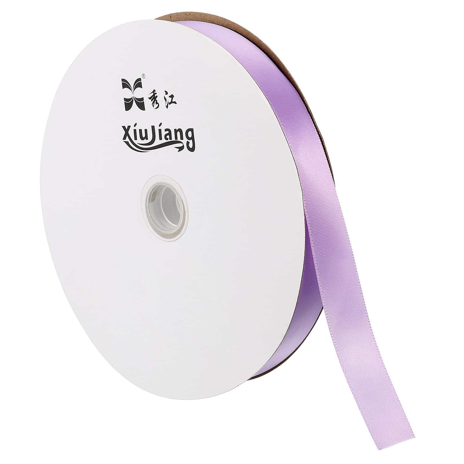PATIKIL 0.79 Inch Wide 100 Yards Satin Ribbon, Solid Crafts Roll for Party Home DIY Wrapping Decoration Violet — image 1