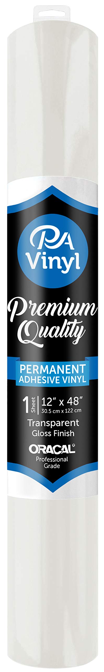 Vinyl 12x48 Roll Perm Adh Gloss Transparent