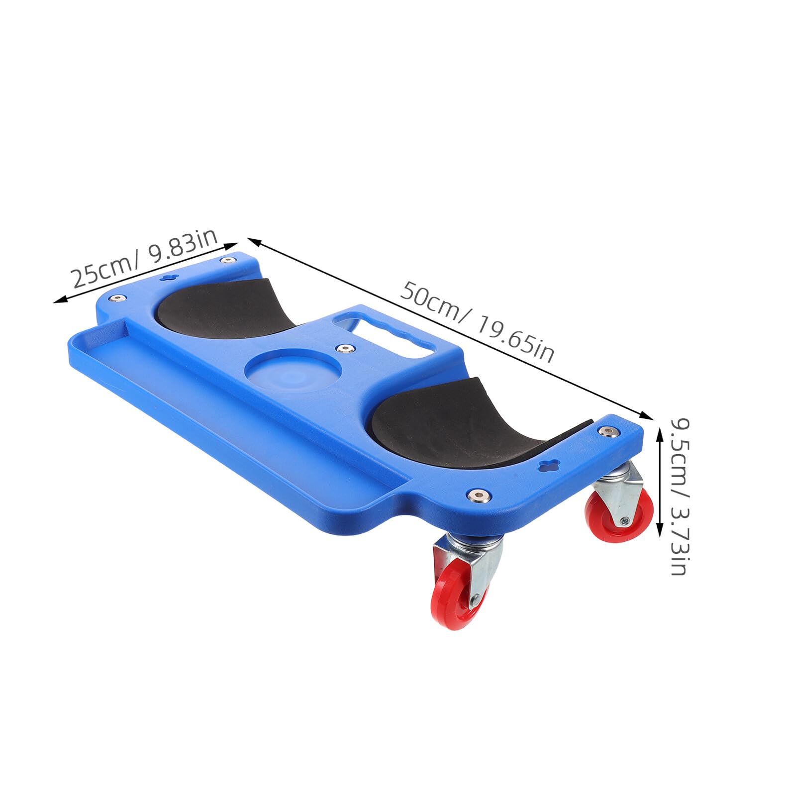 Rodillera Rodante con 5 Ruedas Giratorias 360°, Almohadilla para Arrodillarse Ergonómica de Alta Resistencia Azul para Reparación Automotriz en Garaje y Taller