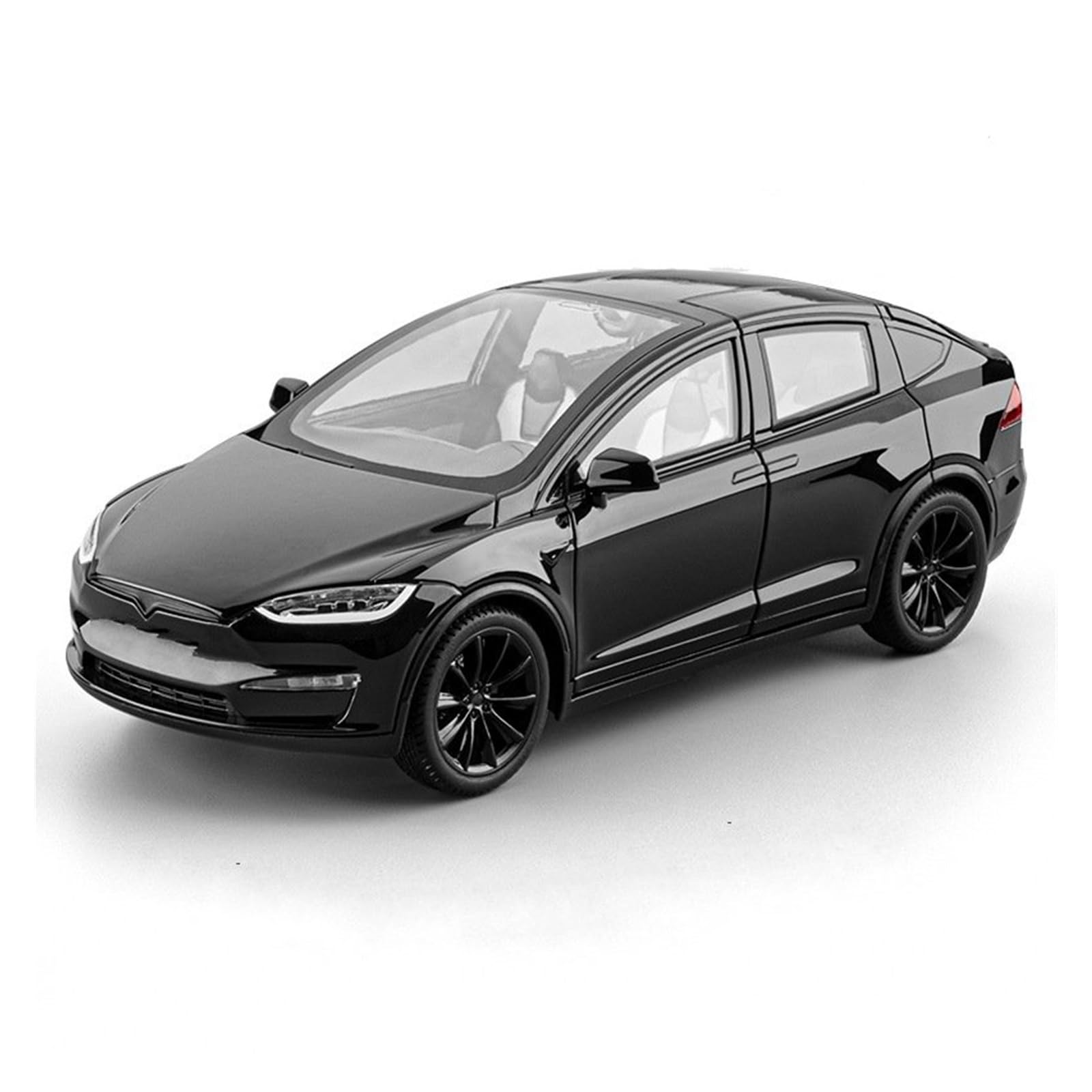 BANKOTO Diecast Car 1:24 For Tesla For Model X Alloy Die Casting Model Car Ornaments Collectible(Black)