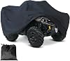 LotFancy ATV Cover Waterproof 300D Heavy Duty Quad Cover, Motorcycle Vehicle Cover All Season, Black XL 98 x 47 x 45 Outdoor 4 Wheel Cover for Yamaha Raptor Honda TRX Kawasaki, Outdoor Actity