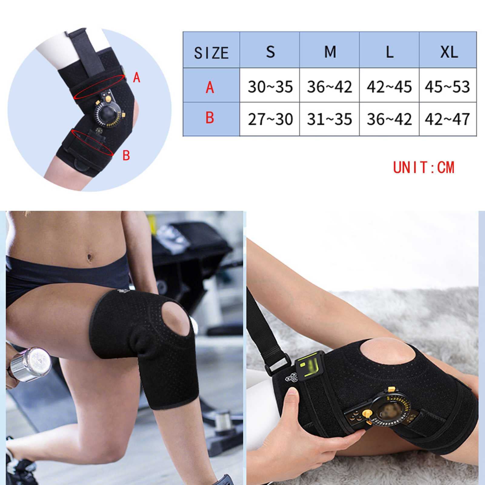 Rodilleras Cortas con bisagras Articulación de la Rodilla Ajustable Dislocación de la rótula Fijación de la Fractura Protector Brace Exoesqueleto Sports Brace Rodilleras