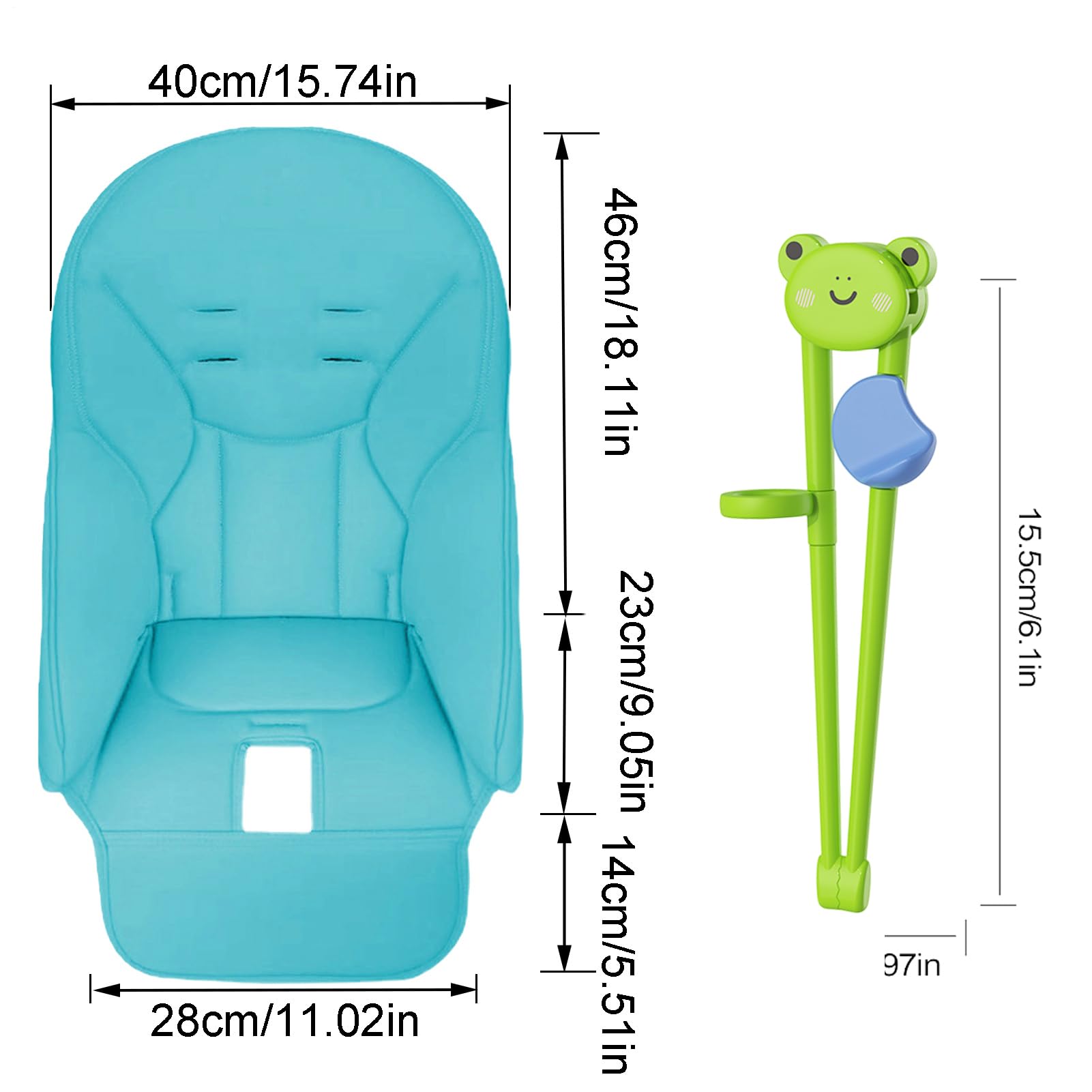 Housse Chaise Haute Pour Bébé Housses De Chaise Haute De Remplacement Et Baguettes D'entraînement Coussin De Chaise Haute Respirant Housse En Cuir PU Pour Chaise De Salle À Manger