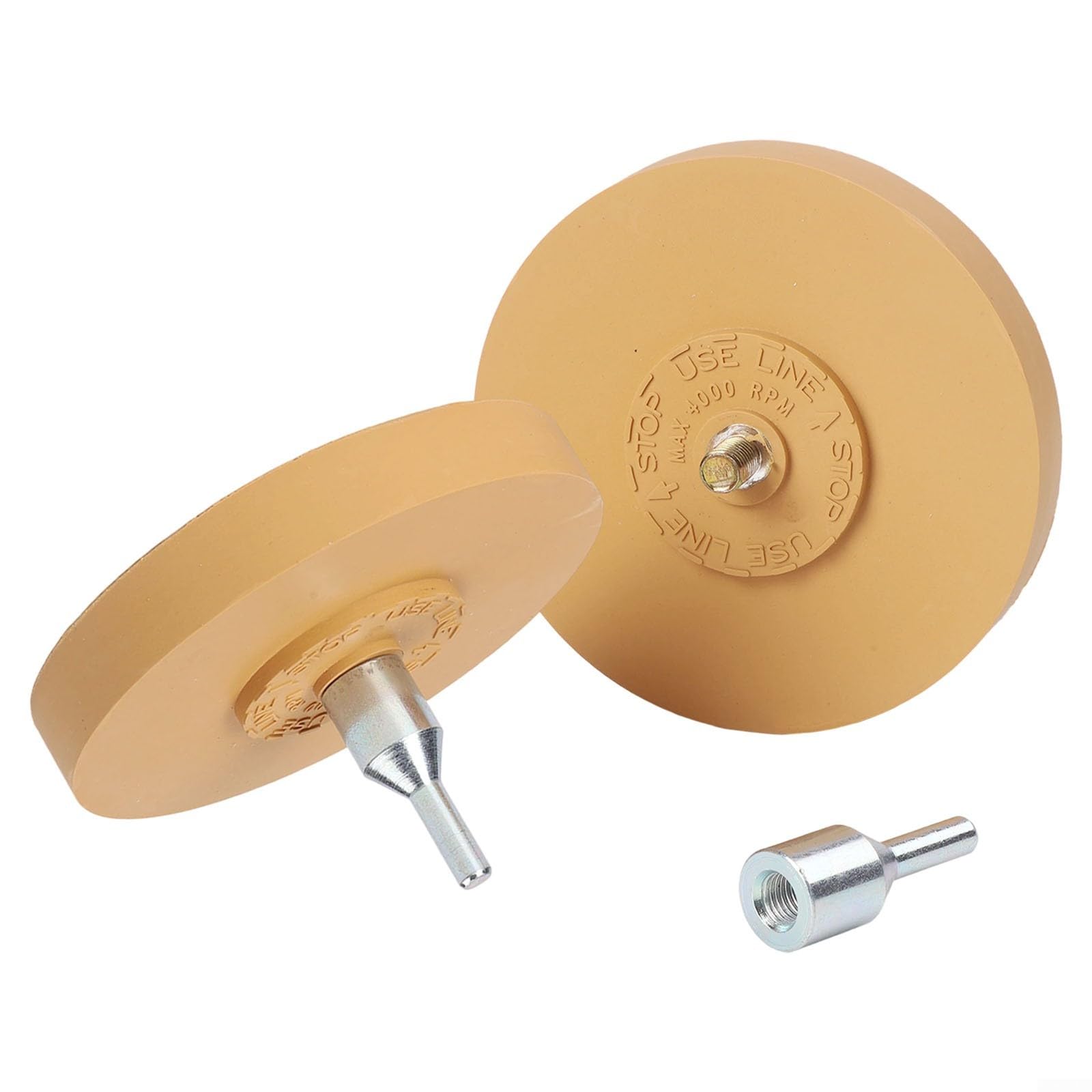 Discos de goma para borrar vinilo con adaptador de taladro para quitar calcomanías en metal
