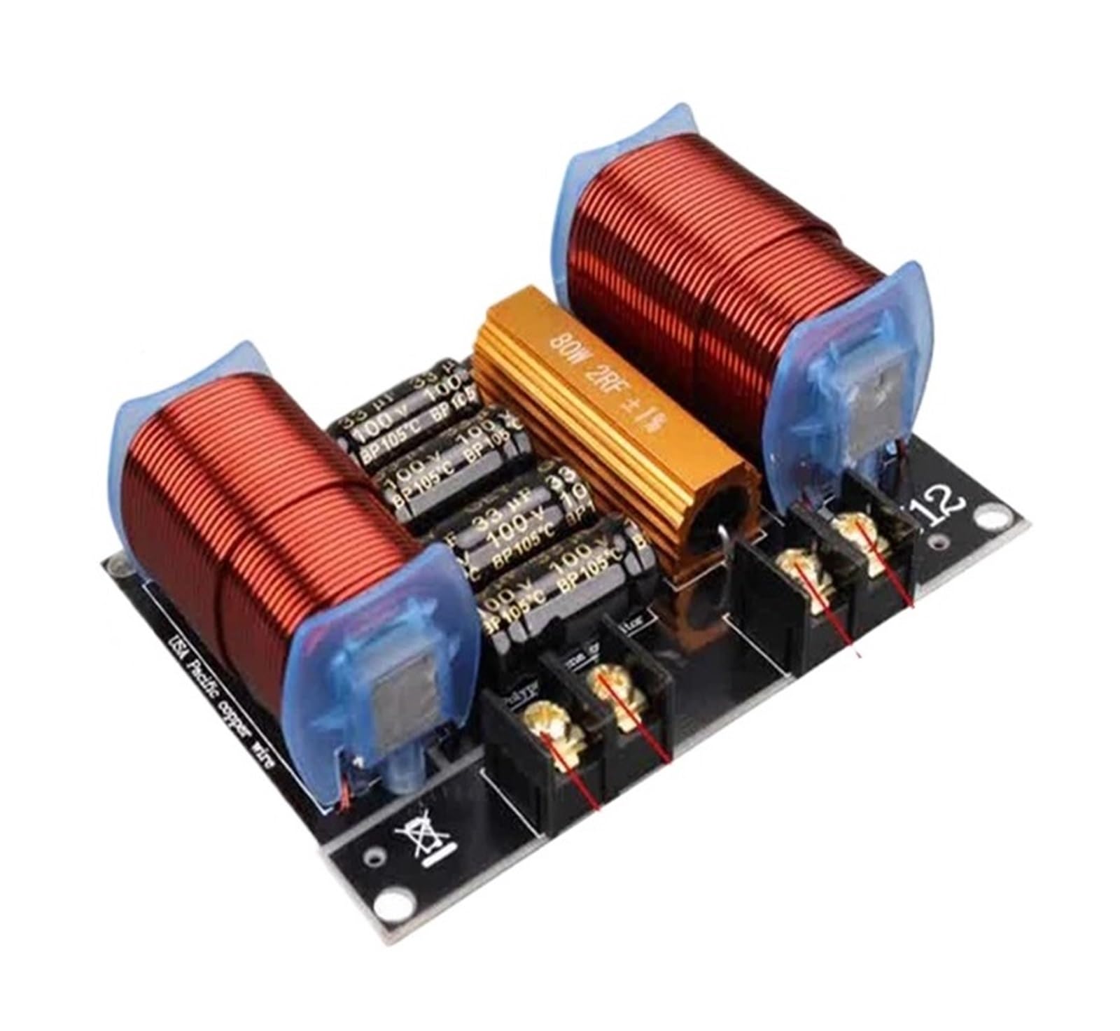 1 PCS 300W / 500W / 800W Bass Speaker 250Hz/300Hz Subwoofer Frequency Divider Stereo DIY Woofer Crossover Filter(500W)