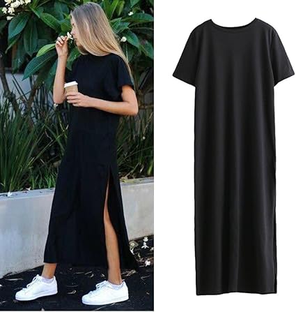 shirt dress with slits on both sides