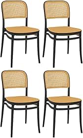 Kit 4 Cadeiras de Jantar Roma para Sala e Cozinha - Preto
