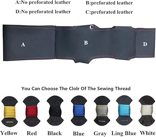 Miniatura 4 de CarXs Black Artificial Leather Car Steering Wheel Cover,Fit for Toyota RAV4 Celica Matrix MR2 Supra Voltz Caldina MRS Corolla