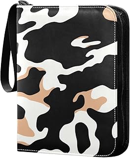 Kigai Wolf Mountain Trading Card Binder with Sleeves PU Leather Holds 400 Cards,Double Sided Trading Card Folder with Zipper Collection Binder Album Book Case for Boys Girls