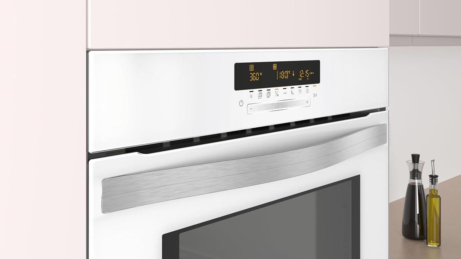 Close-up of the Balay oven's touch control panel with digital display.